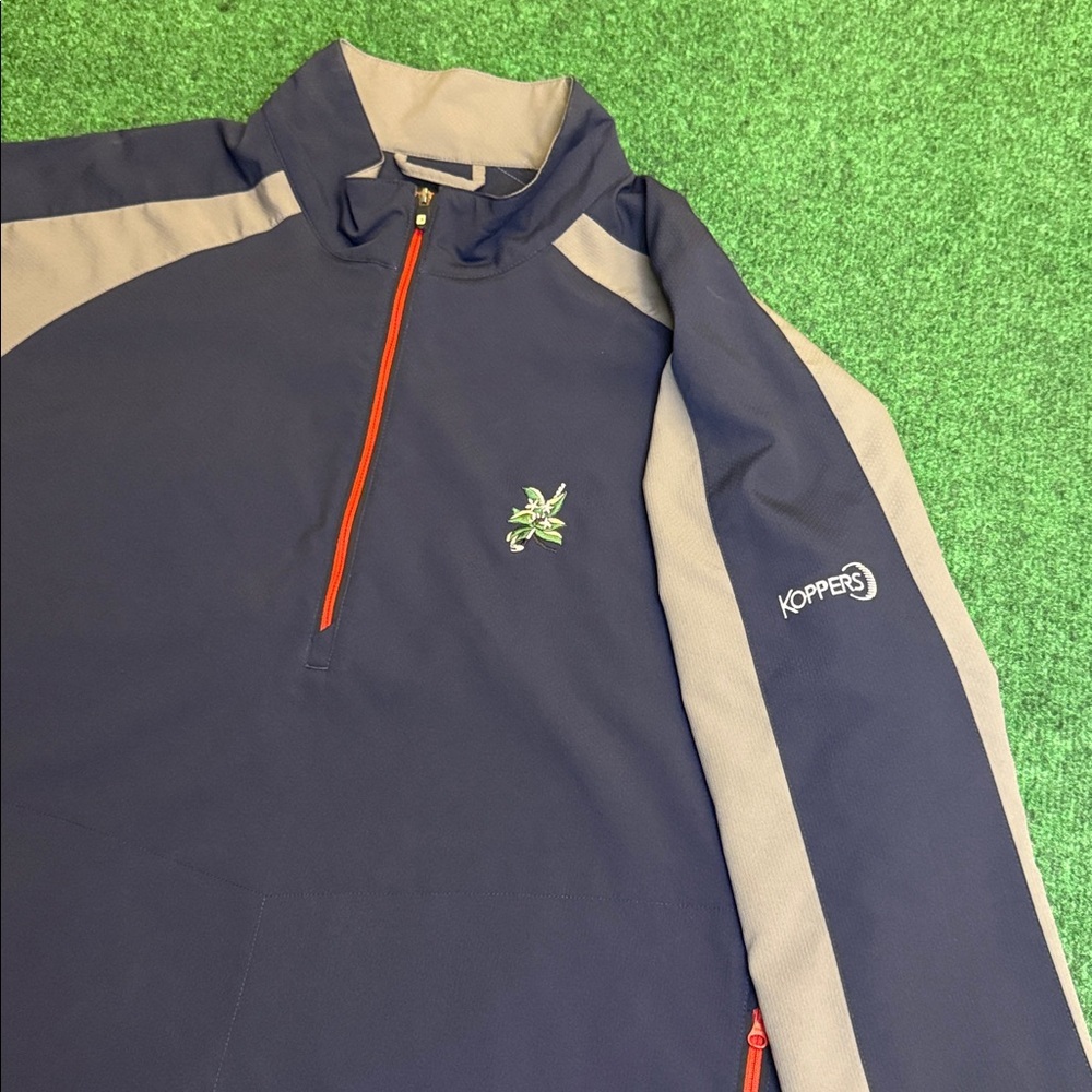 FootJoy: Long Sleeved Q-Zip Weather Resistant Windbreaker (Navy Blue / Size XL) - Picture 5 of 6